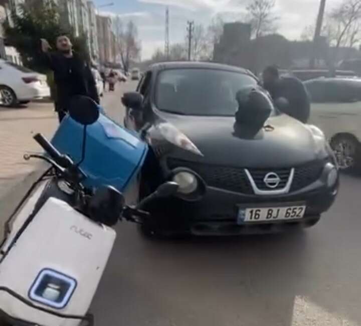 Bursa'da otomobil sürücüsü ile