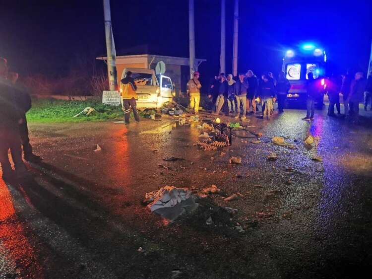 Bursa'nın Karacabey ilçesinde kamyonet