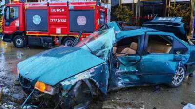 Bursa'nın İnegöl ilçesinde yağış nedeniyle