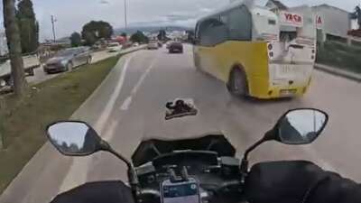 Bursa’da kayda alınan anlar, trafikte