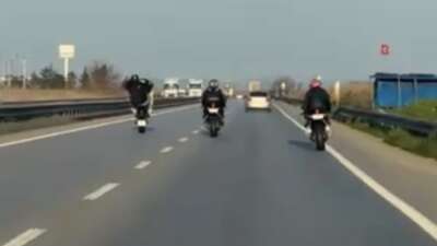 Bursa'nın Mustafakemalpaşa ilçesinde ana yol