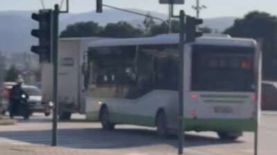 Bursa'da özel halk otobüsünün ters