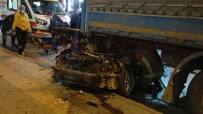 Bursa'nın Osmangazi ilçesinde hafif ticari