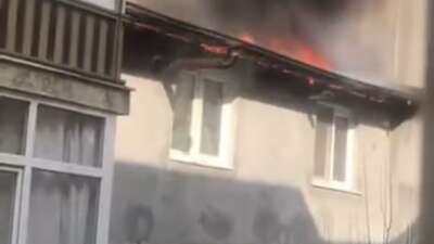  Bursa'da bir binanın çatı