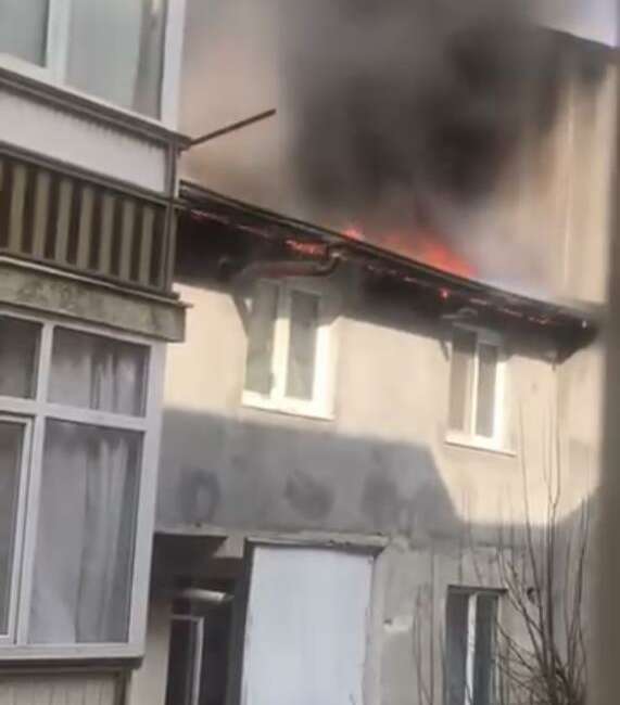 Bursa'da bir binanın