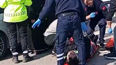 Bursa’nın İnegöl ilçesinde motosiklet ile