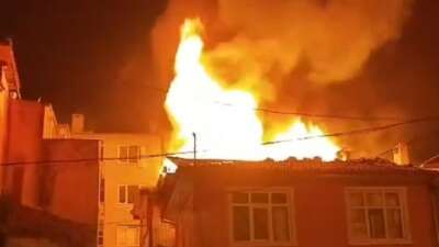 Bursa'nın Osmangazi ilçesinde metruk binada