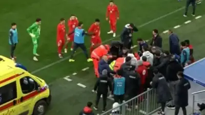 U-21 milli maçında şok; Egemen Korkmaz yere yığıldı