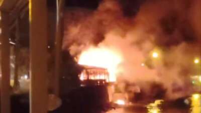 Bursa’nın Gemlik ilçesinde gece saatlerinde