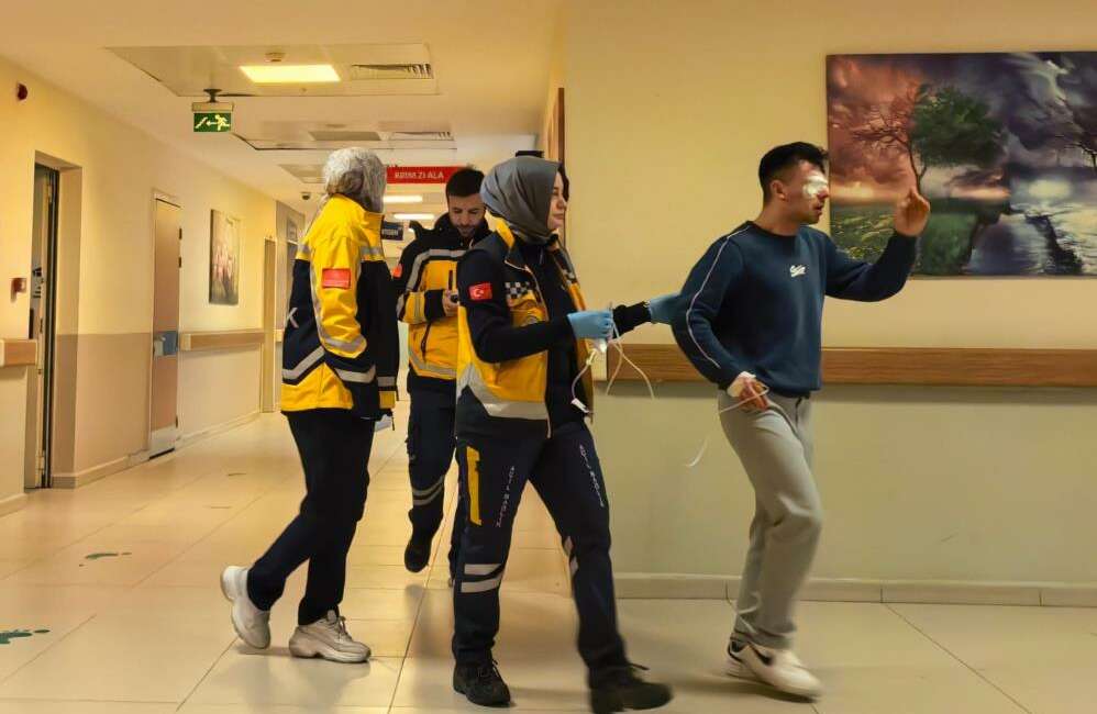 Bursa’da işçinin zor anları! Bursa'nın İnegöl ilçesinde