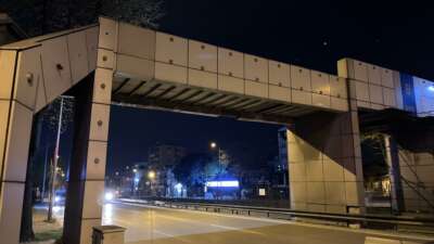 Bursa'da seyir halindeki araçların bulunduğu