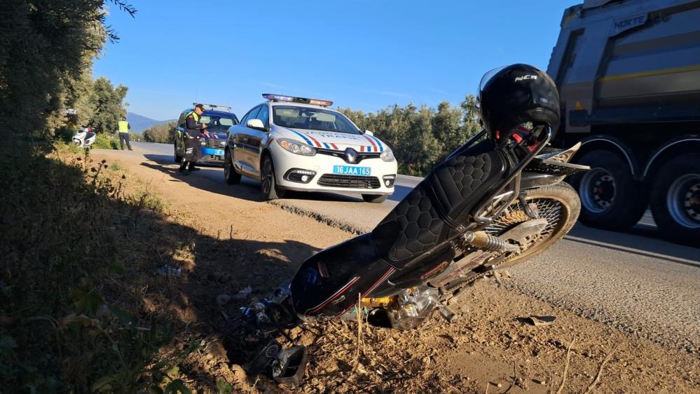 Bursa’da meydana gelen motosiklet