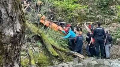 Bursa'nın Yıldırım ilçesinde dere yatağında