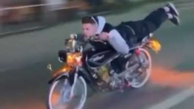 Bursa'da motosiklet sürücüsünün trafikte yaptığı