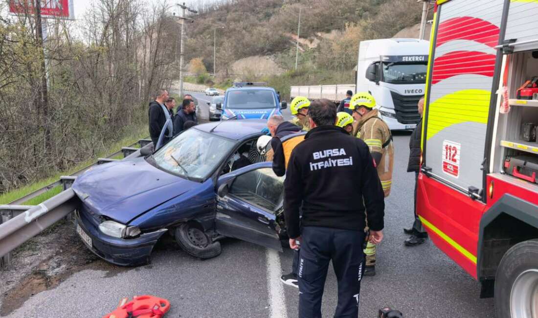 Bursa Ankara yolunda nöbet kazası Bursa'nın İnegöl ilçesinde kontrolden