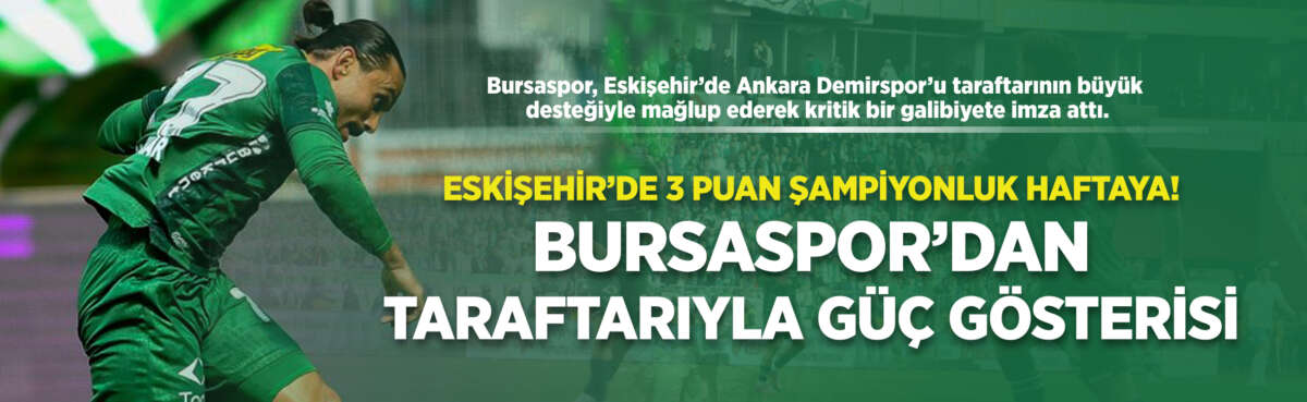 Bursaspor şampiyonluk umudu ile gittiği