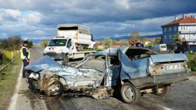 Kastamonu’nun Taşköprü ilçesinde kamyonet ile