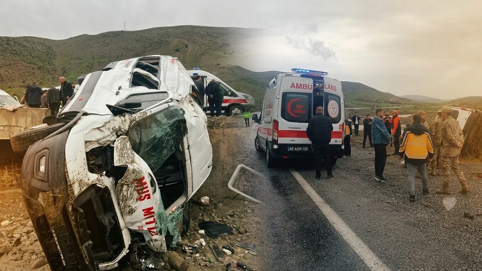 Muş’ta kontrolden çıkan yolcu