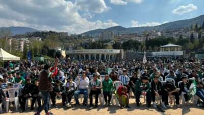 Bursa’da, Bursaspor’un Ankara Demirspor maçı