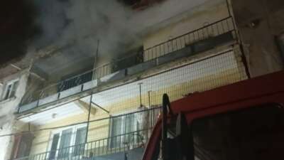 Bursa'da 3 katlı binada çıkan