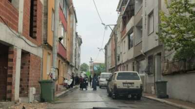 Bursa'nın İnegöl ilçesinde ikinci kattaki