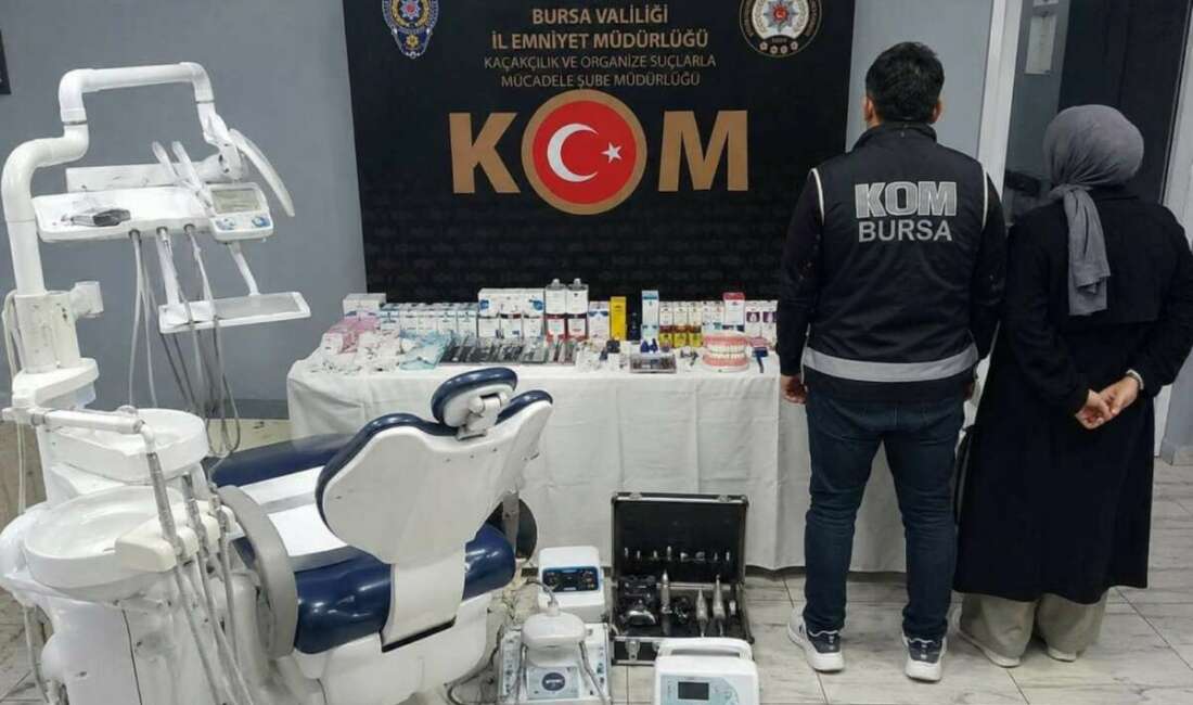 Bursa’da sahte diş muayenesine baskın: 2 gözaltı Bursa'nın İnegöl ilçesinde KOM