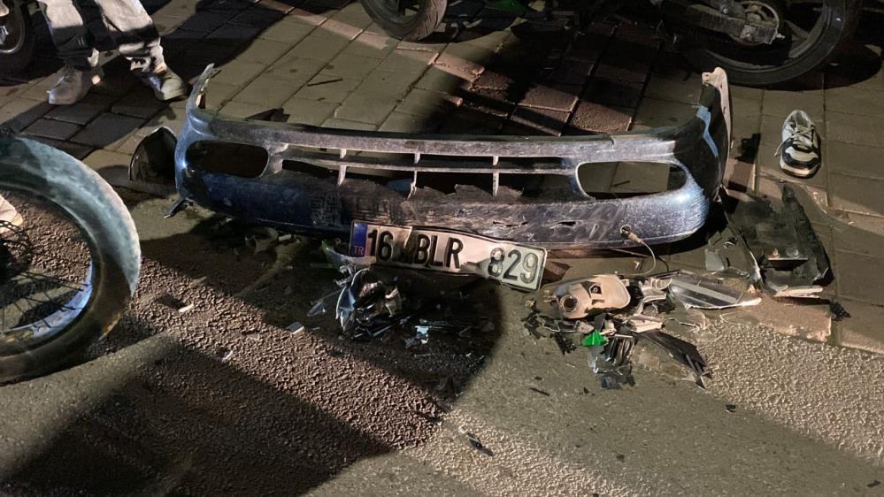 Bursa'nın İnegöl ilçesinde otomobil