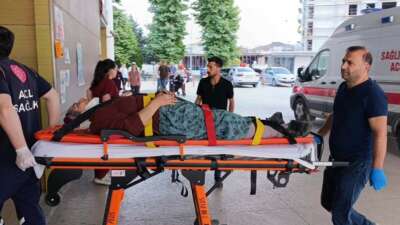 Bursa'nın İnegöl ilçesinde kiraz toplamak