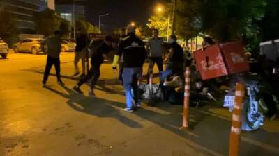 Bursa'nın İnegöl ilçesinde motokuryeler ile