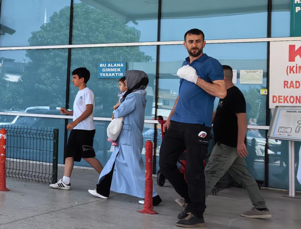 Bursa’da işçinin zor anları!