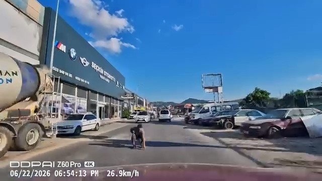 Bursa'da bir vatandaş, yola