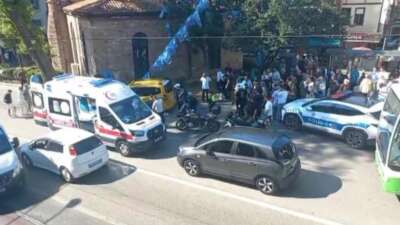 Bursa’da otobüse binmek isterken taksinin