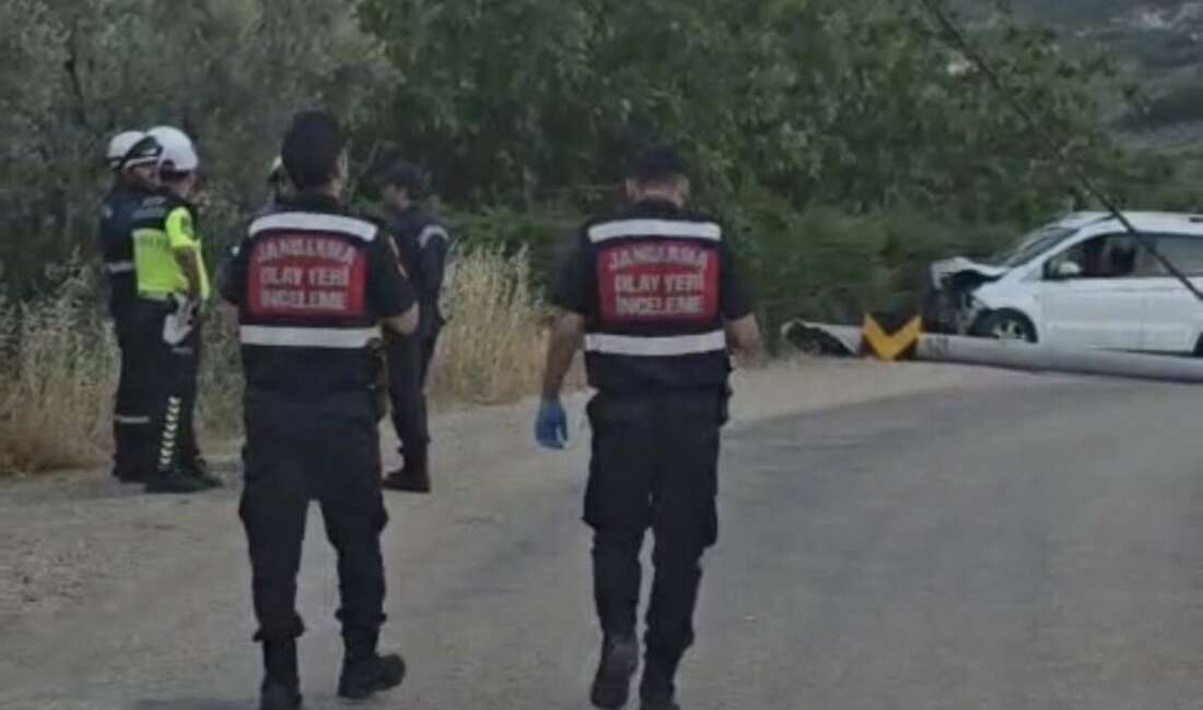 Bursa'da elektrik direğine çarpan