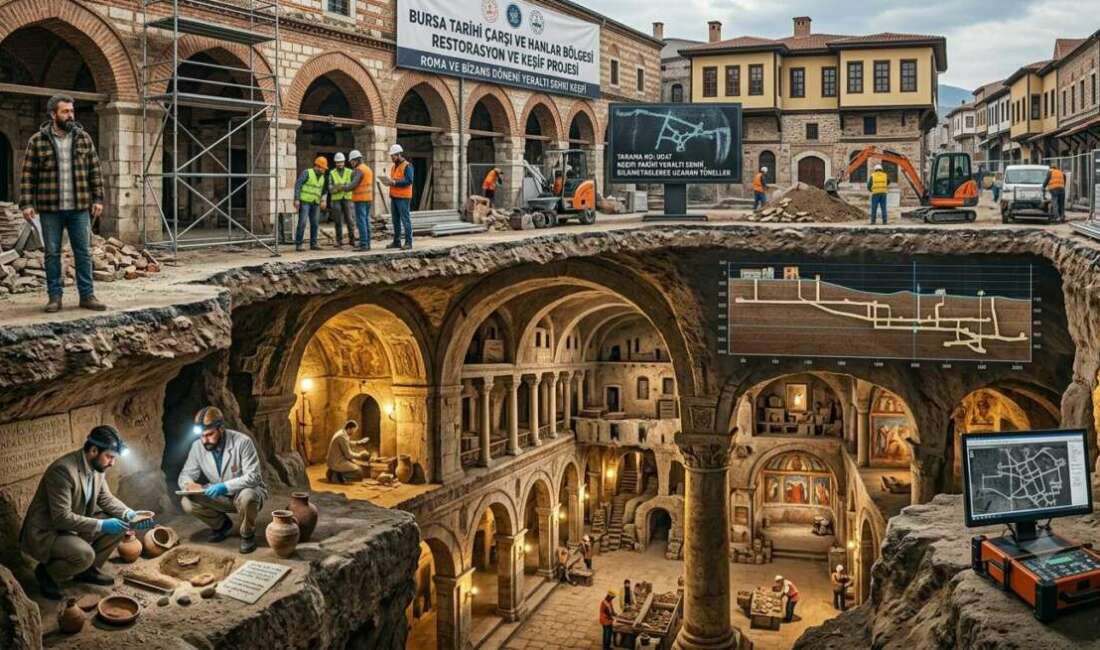 BURSA’NIN ALTINDA DEVASA YERALTI ŞEHRİ BULUNDU! TARİHİ ÇARŞI VE HANLAR BÖLGESİNDE 2026’nın Keşfi Bursa Tarihi Çarşı ve
