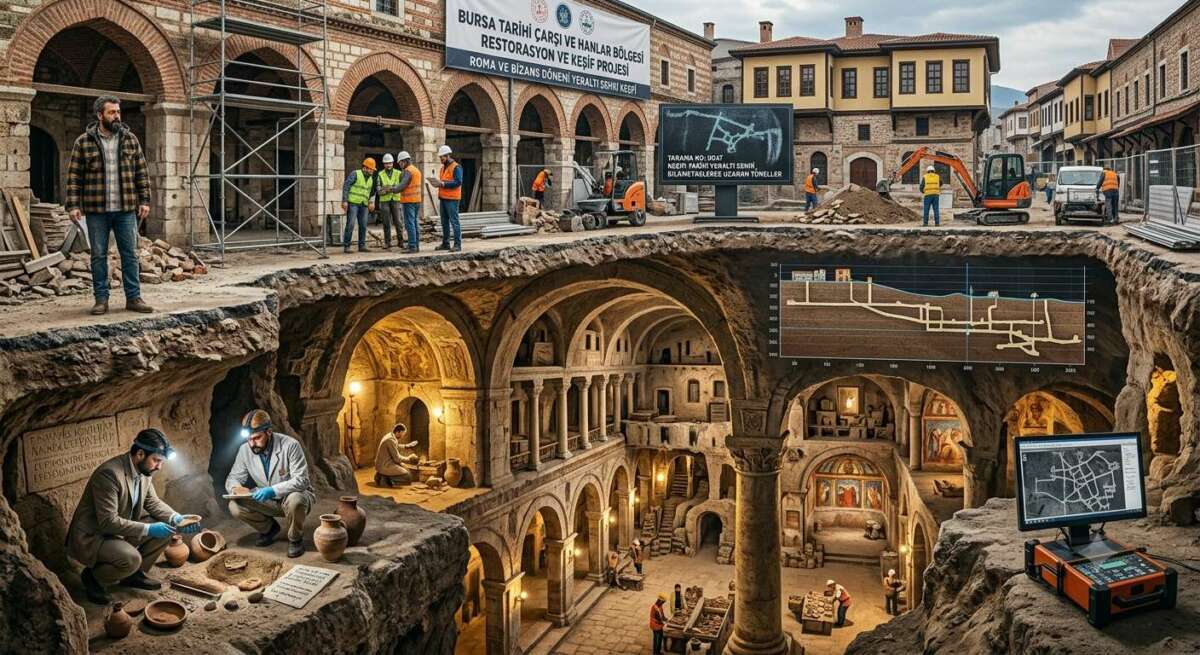 Bursa’nın altında devasa yeraltı şehri bulundu: Tarihi çarşı ve Hanlar Bölgesi’nde 2026’nin keşfi