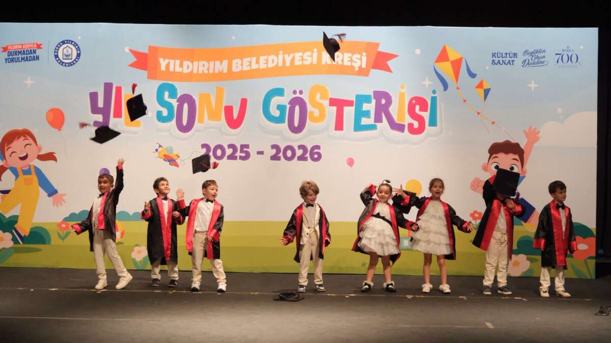 Yıldırım’da miniklerin mezuniyet coşkusu