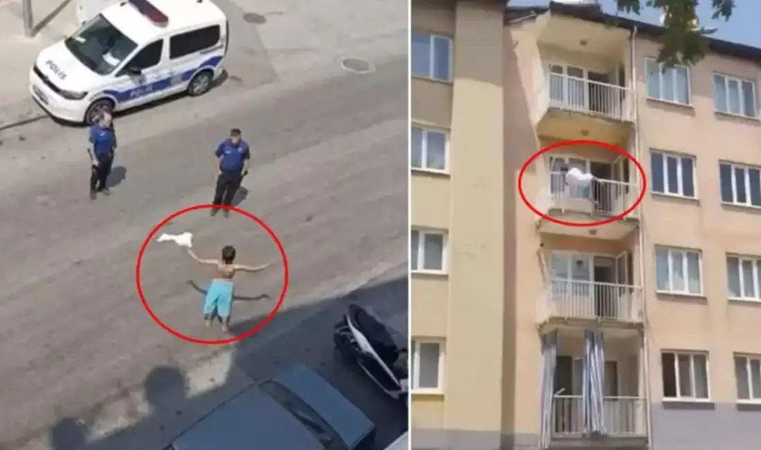 Dehşet veren görüntüler; Önce yarı çıplak sokağa çıktı, sonra canına kıydı Denizli'de yarı çıplak halde