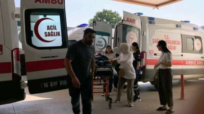 Bursa'nın İnegöl ilçesinde otomobil ile