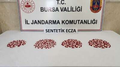 Bursa'da jandarma ekiplerince düzenlenen uyuşturucu