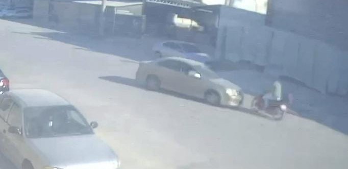 İşte Bursa’daki o kaza anı! Bursa'nın İnegöl ilçesinde, otomobil