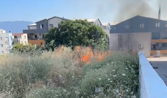 Bursa’da otluk alanda korkutan yangın Bursa'nın Osmangazi ilçesinde otluk