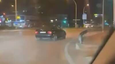 Bursa'da yeşil ışıkta drift yaparak
