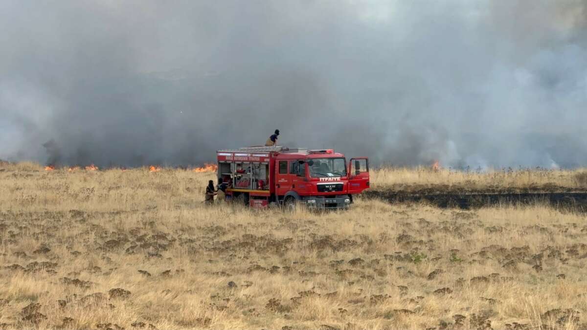 Bursa’da Otluk Alanda Yangın Paniği