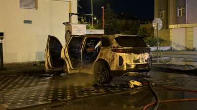 Kayseri’nin Melikgazi ilçesinde şarj olduğu