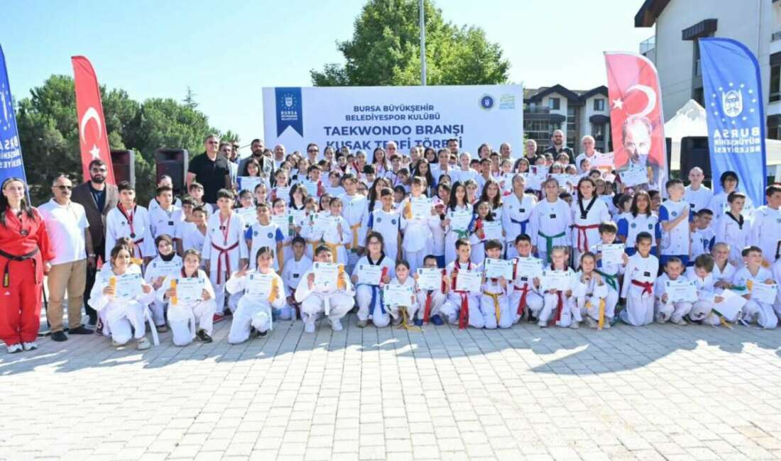 Bursa Büyükşehirli taekwondocuların kuşak heyecanı Bursa Büyükşehir Belediyespor Kulübü