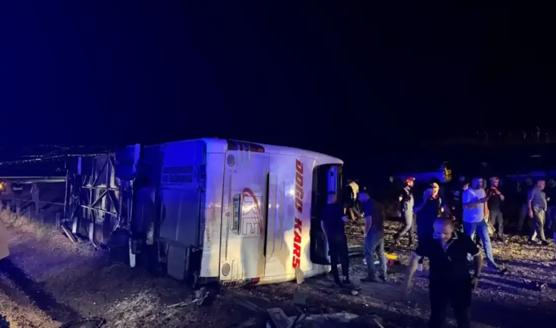 Kırıkkale’de yolcu otobüsünün yoldan