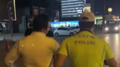 Bursa'da alkol denetimi yapan trafik