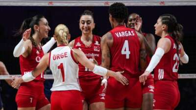 Voleybol Milletler Ligi final karşılaşmasında