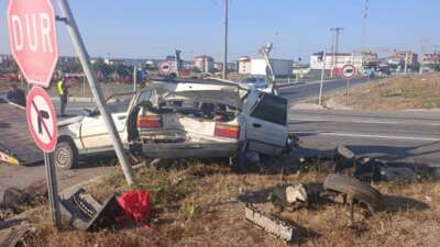 Tekirdağ'ın Saray ilçesinde kontrolden çıkarak