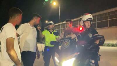 Bursa'nın İnegöl ilçesinde trafik uygulamasında